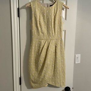 The Limited yellow dress. Beautiful embroidered design. Perfect for work, church